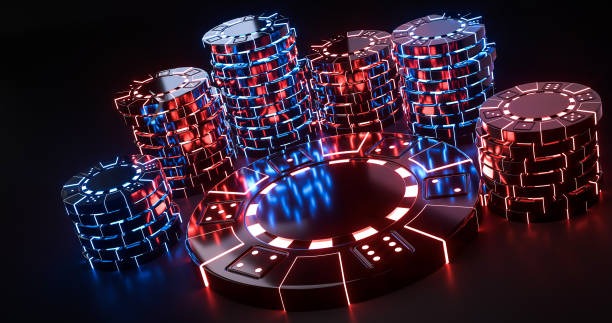 Virtual chips and betting interface in Free Play mode